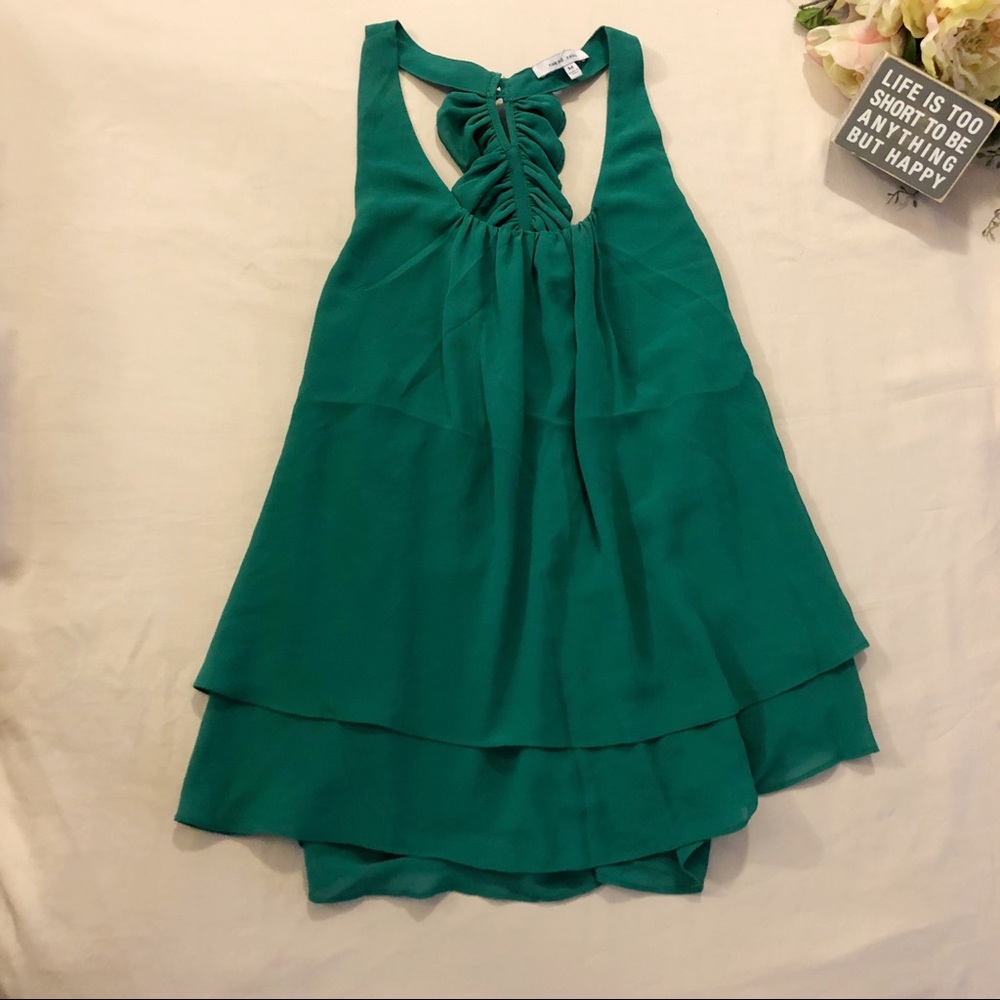 Naked Zebra Green Racerback Tank Size M